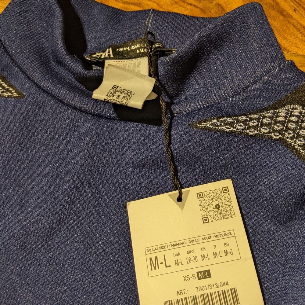 [NWT!] Zara x Everlast - Limitless Contour Seamless Blue Top | Medium / Large - Picture 9 of 12